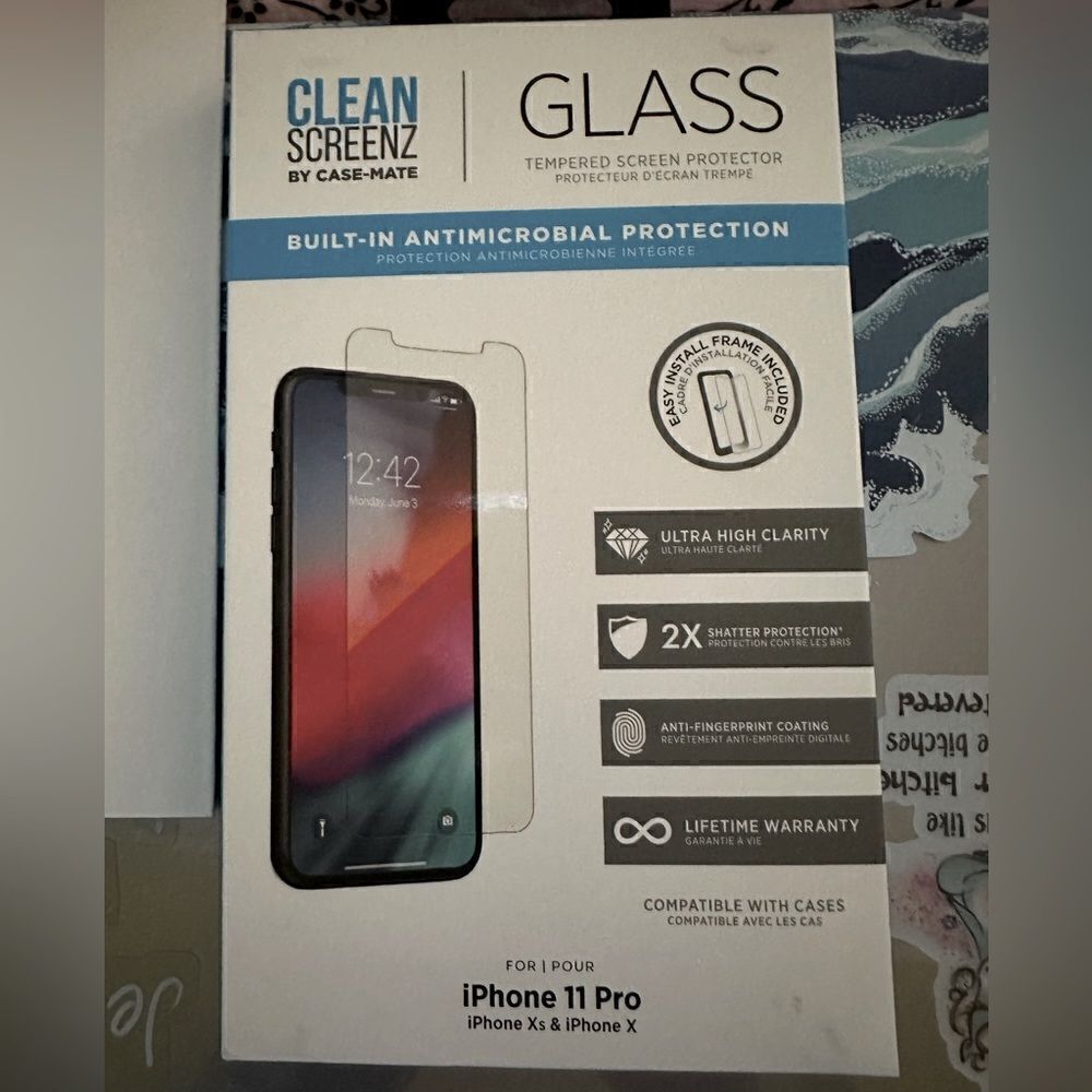 Clean Screenz by Case-Mate iphone 11 Pro, iPhone Xs and IPhone X NIB